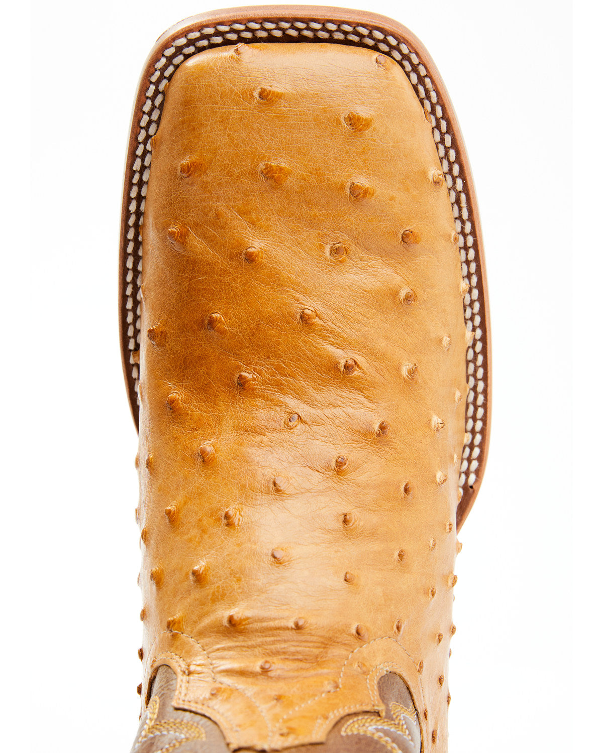 Men's Full-Quill Ostrich Exotic Western Boots - Broad Square Toe