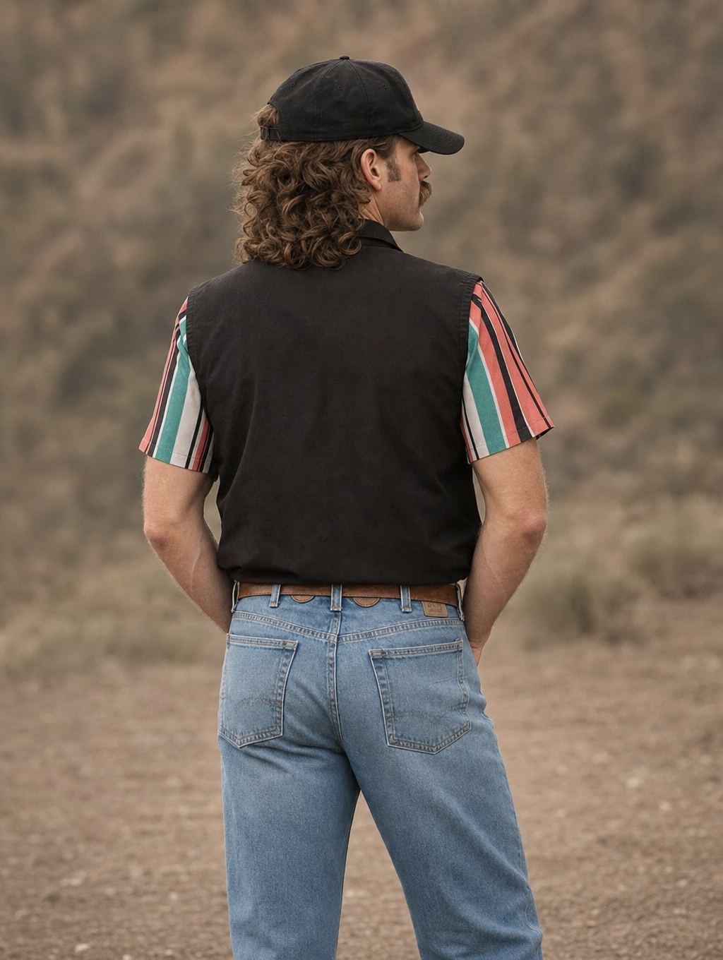 Retro Striped Western Short Sleeve Shirt