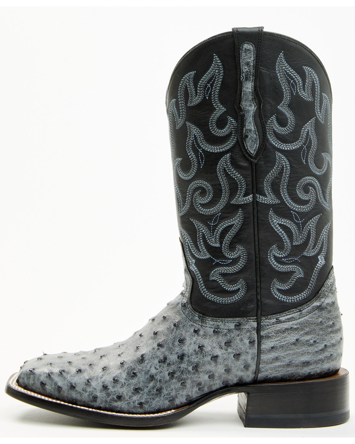 Men's Exotic Full Quill Ostrich Western Boots - Broad Square Toe