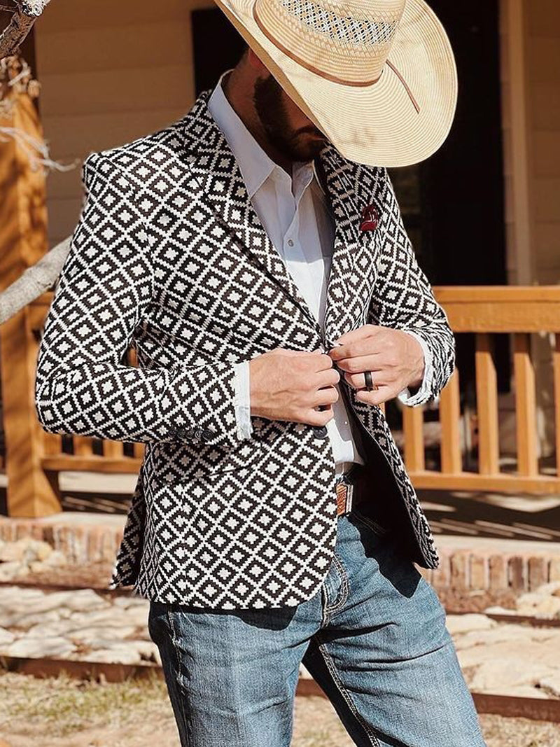 Men's Classic Geometry Sport Coat