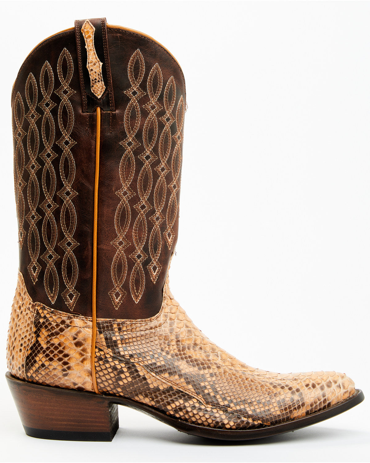 Men's Exotic Python Western Boots - Round Toe