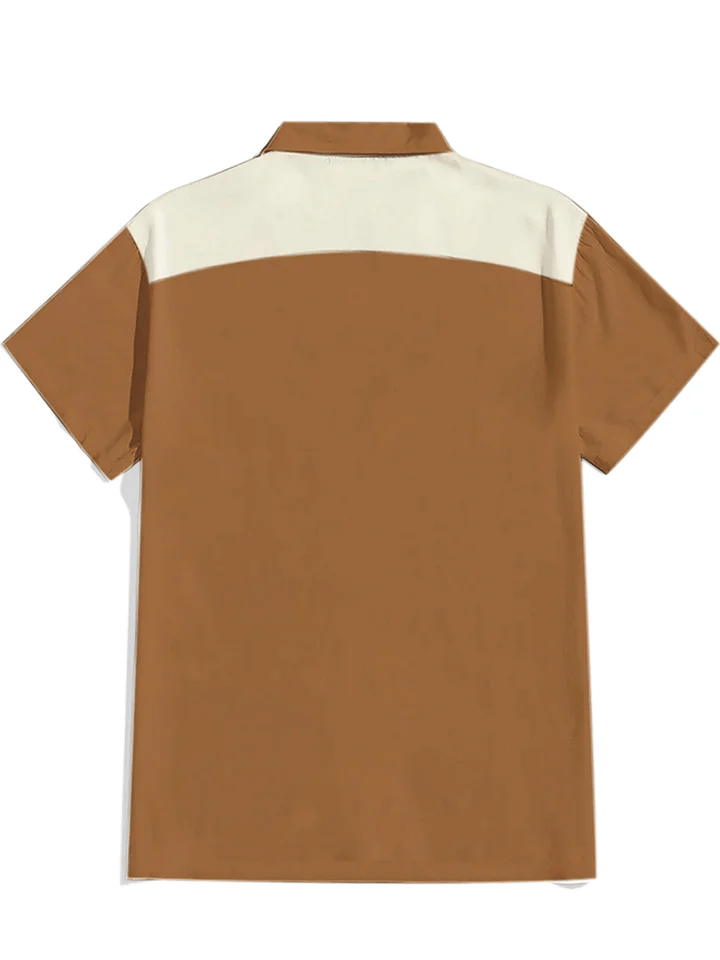 Men's Vintage Western Short Sleeve Shirt