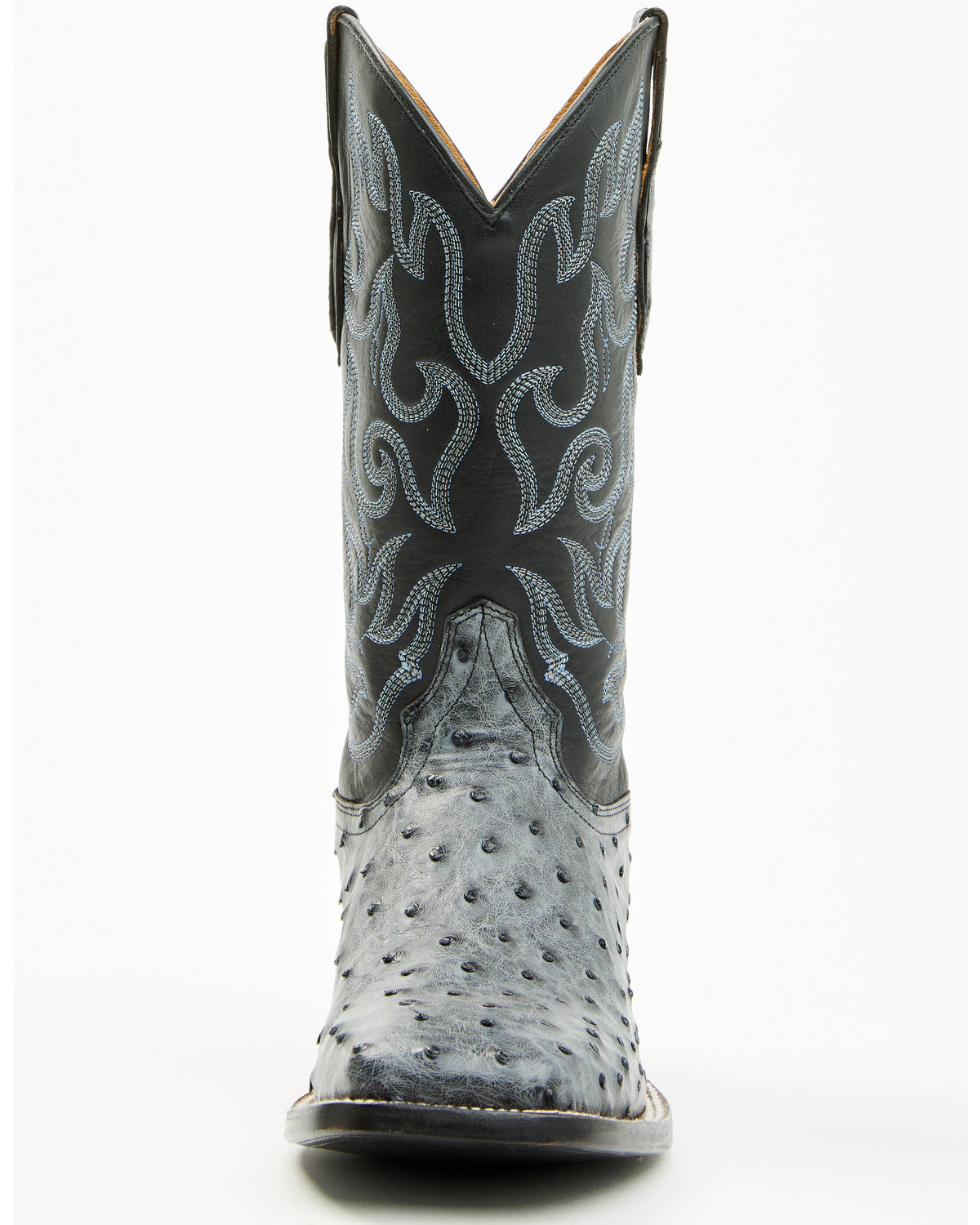 Men's Exotic Full Quill Ostrich Western Boots - Broad Square Toe