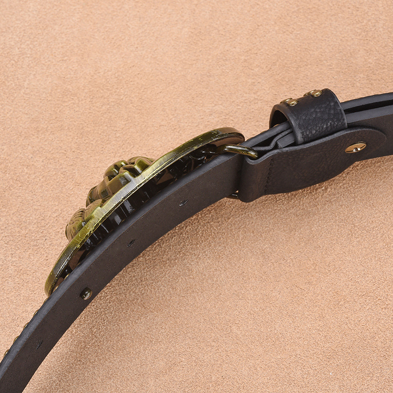 Men's Vintage Fashion Rivet Embossed Belt