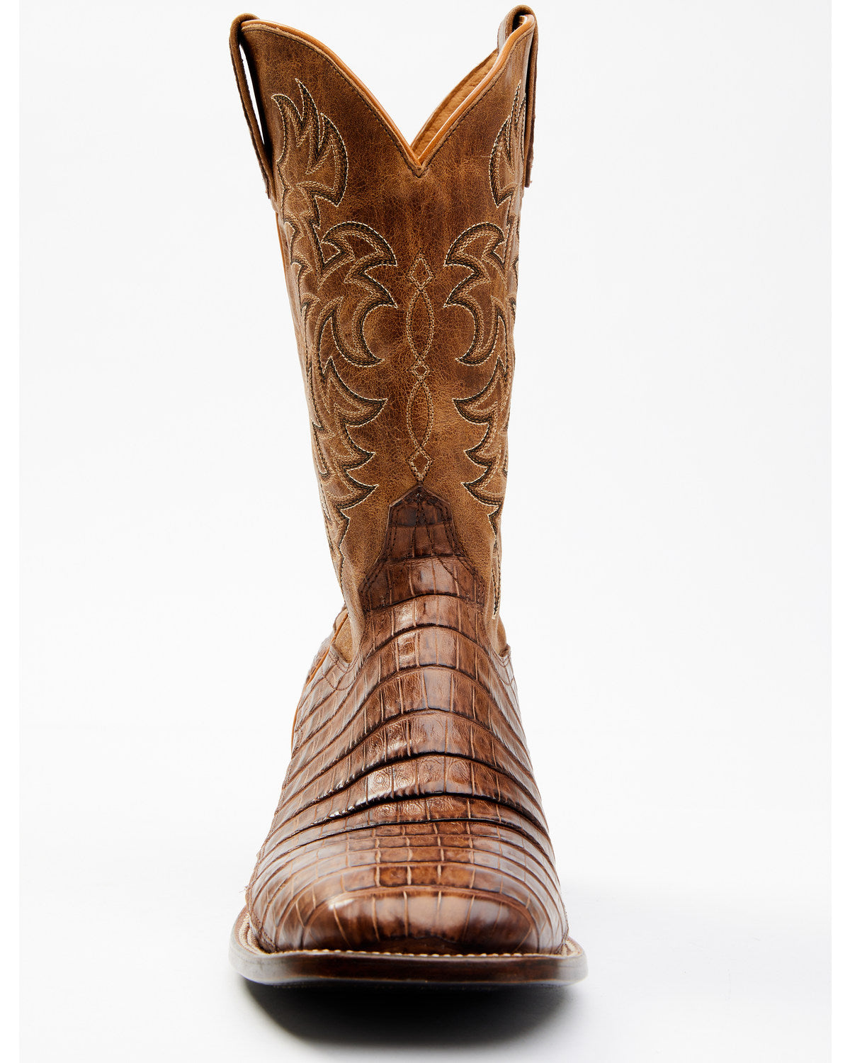 Men's Nuez Exotic Caiman Skin Western Boots - Broad Square Toe