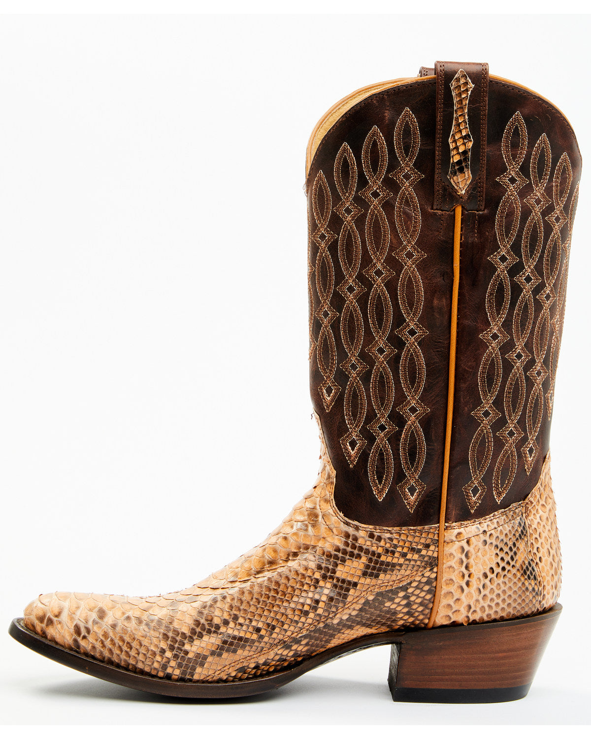 Men's Exotic Python Western Boots - Round Toe