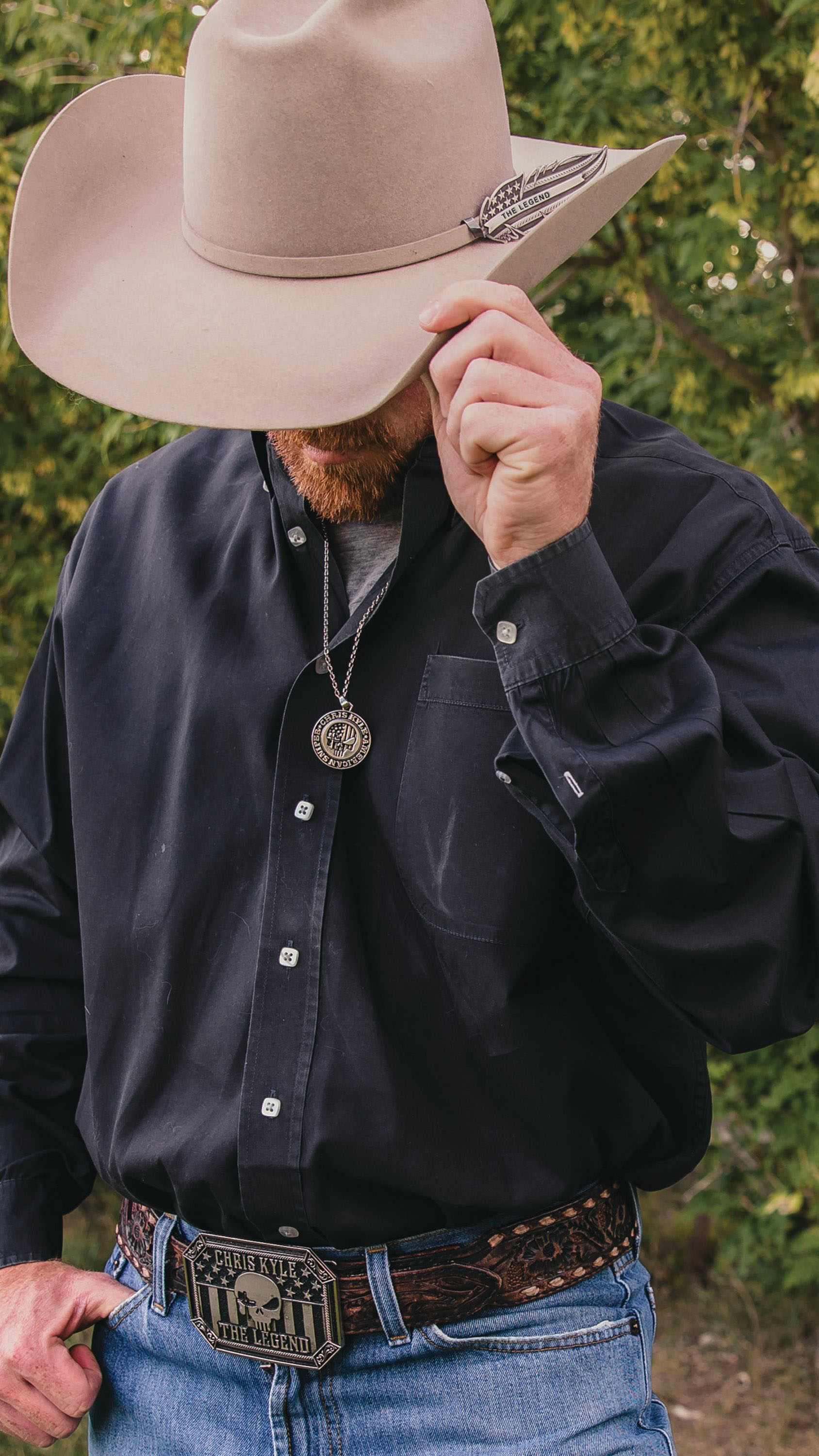 Men's Black Western Casual Vintage Lapel Long Sleeve Shirt