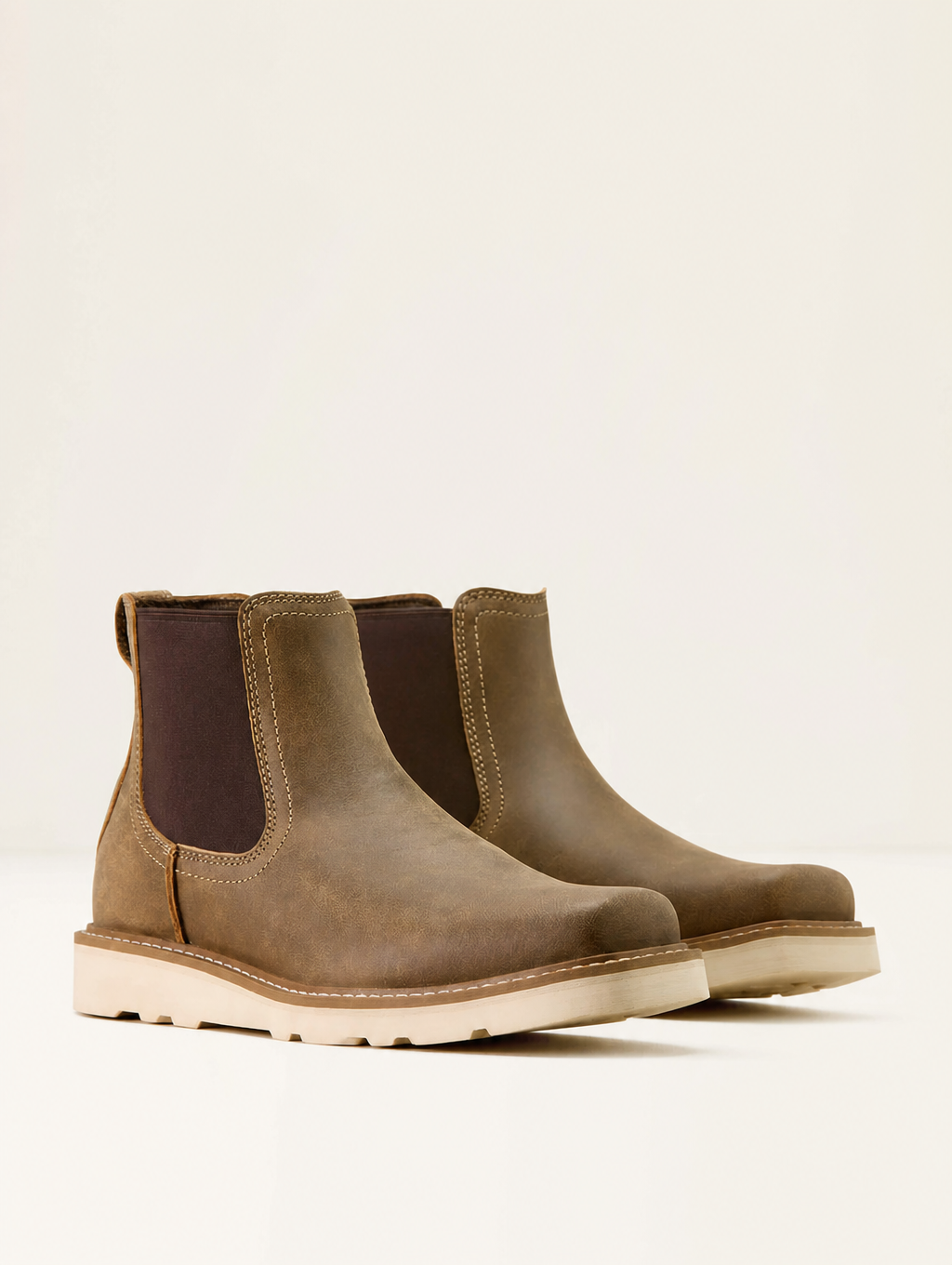Men's Square Toe Chelsea Boot in Brown Bomber