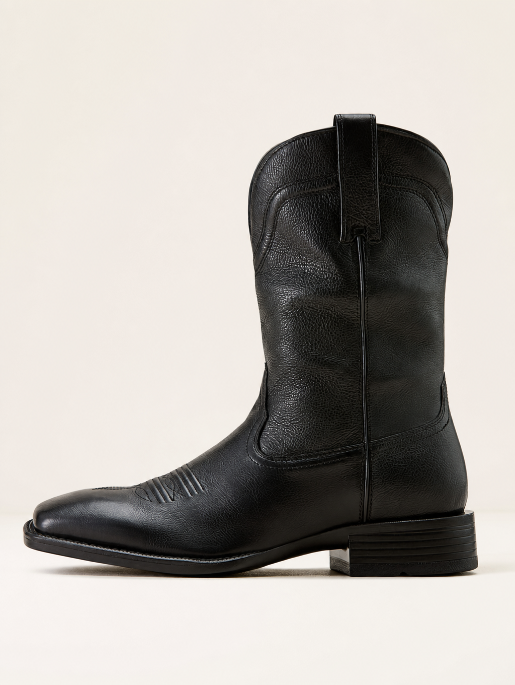 Men's Alden Wide Square Toe Western Boot in Eclipse Black
