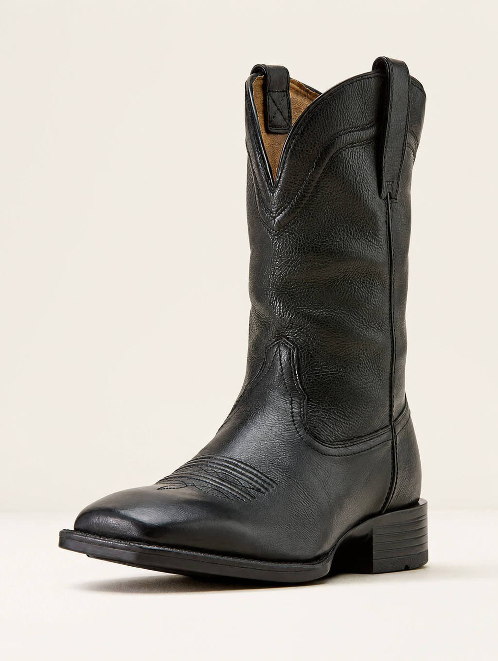 Men's Alden Wide Square Toe Western Boot in Eclipse Black