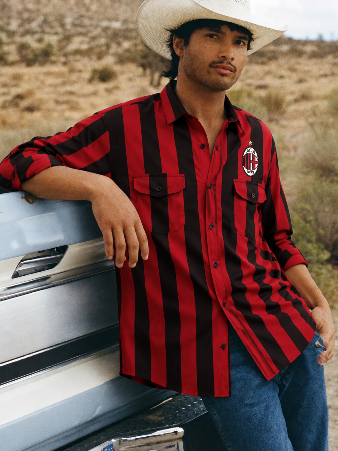 2026 World Cup Rossoneri Retro Red Black Stripe Shirt