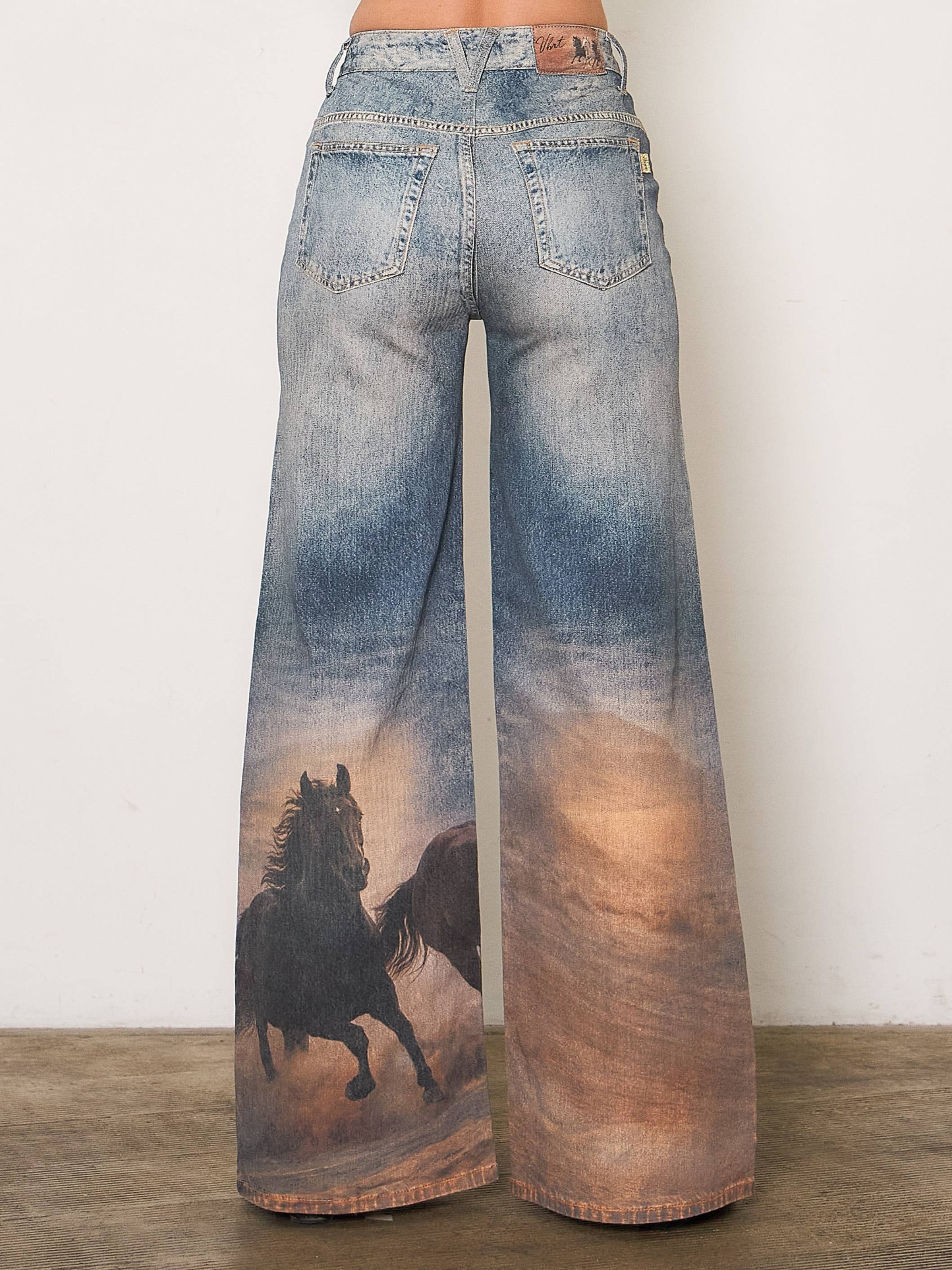 Wild Horses Print Jeans