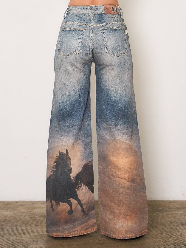 Wild Horses Print Jeans