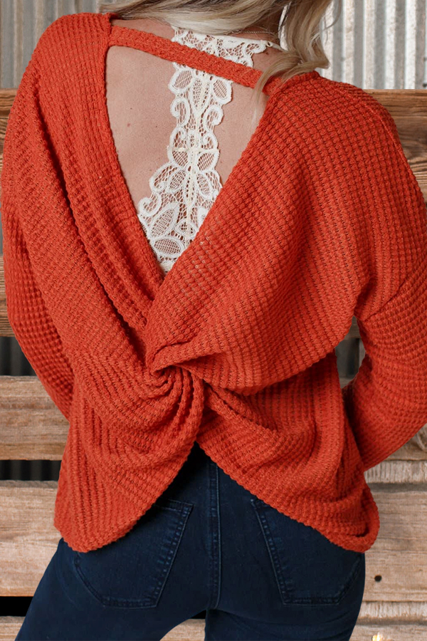 Knitted Back Knit Top