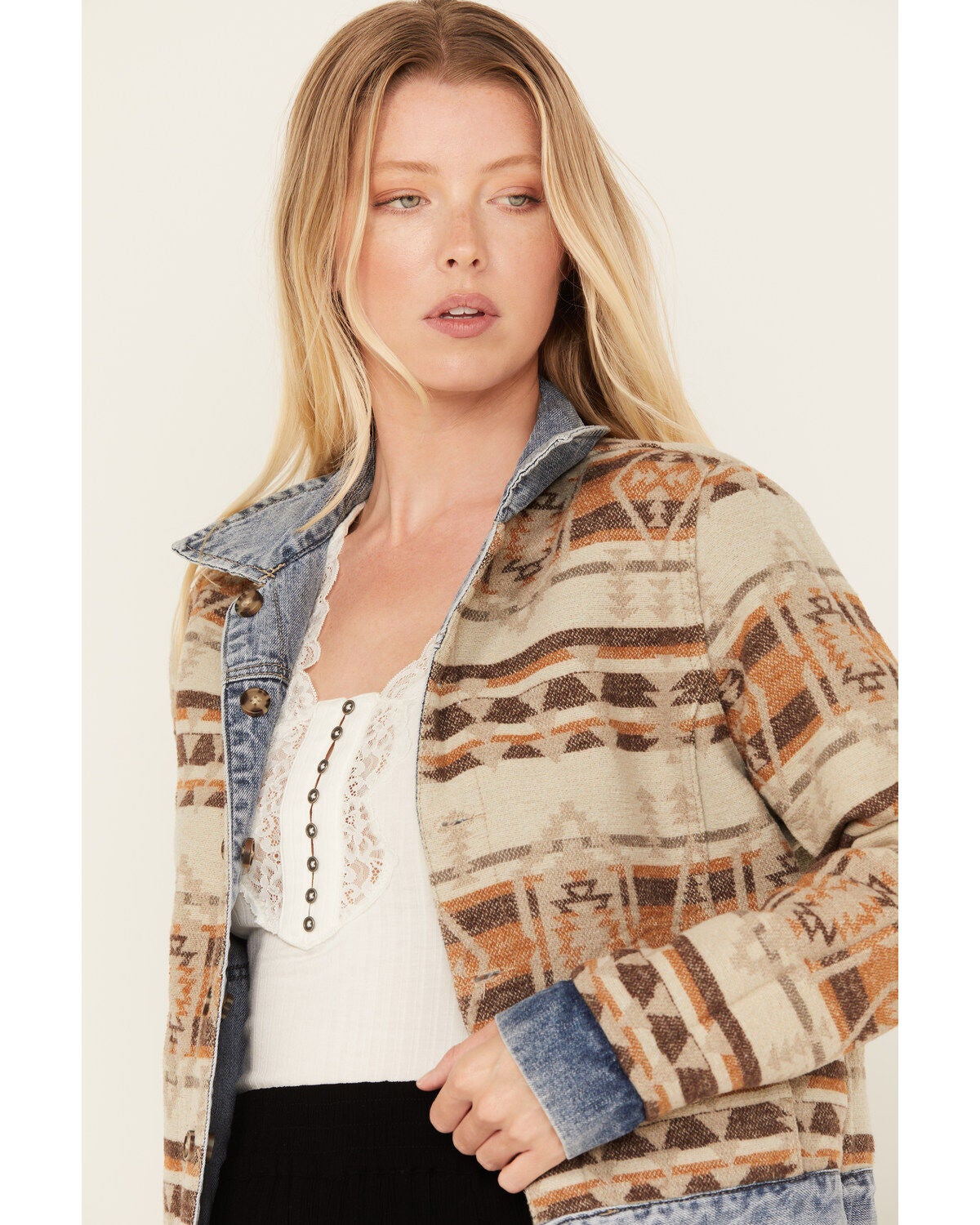Women's Barton Reversible Denim Blanket Jacket