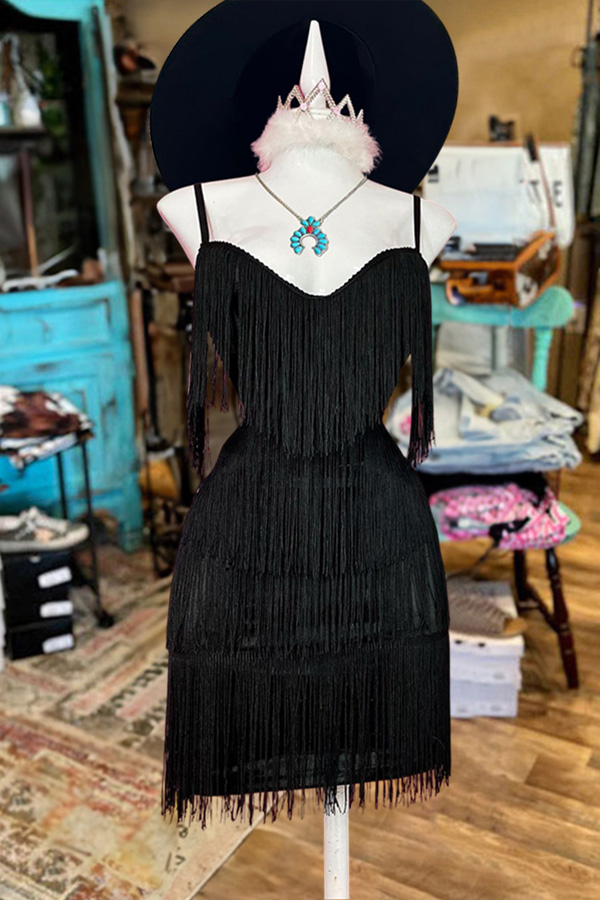 Pretty Layered Fringe Dress