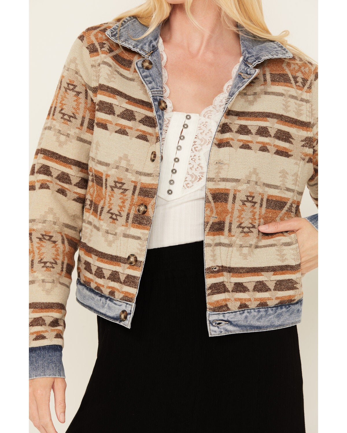 Women's Barton Reversible Denim Blanket Jacket