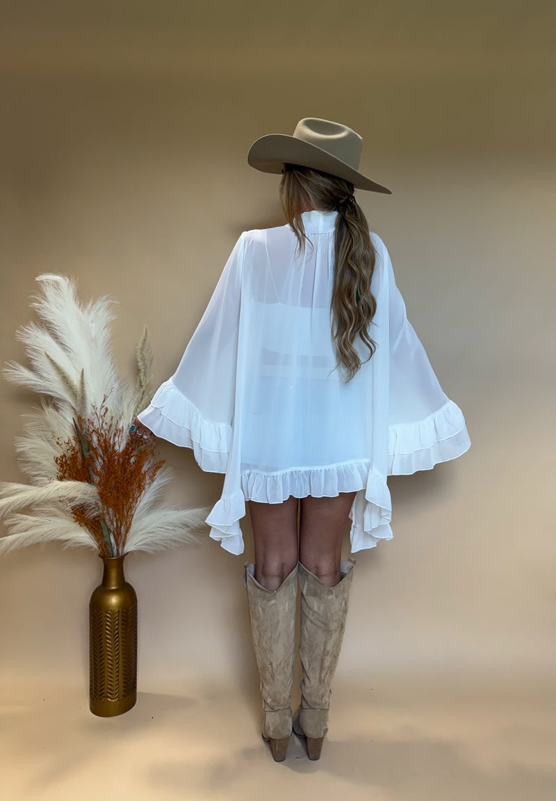 Boho Chic Ruffle Blouse