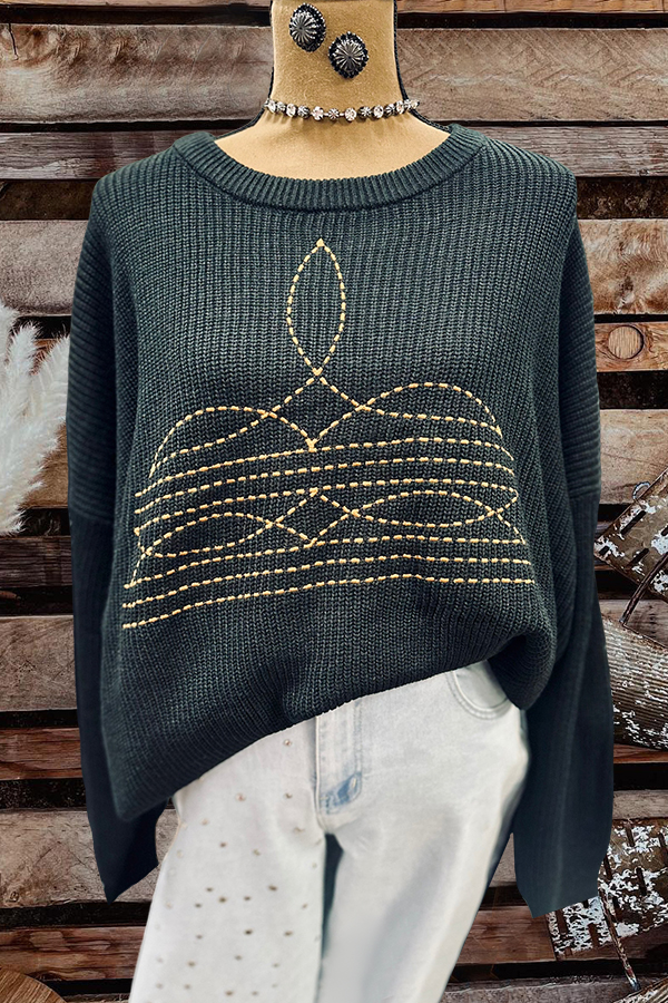 Vintage Boot Stitch Sweater