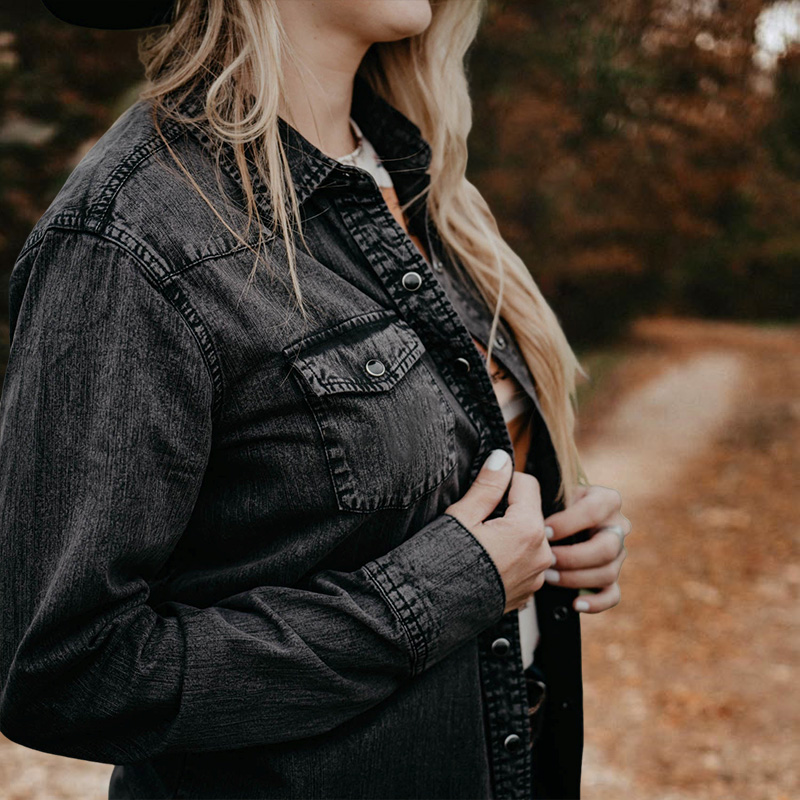 Vintage Washed Pocket Denim Shirt