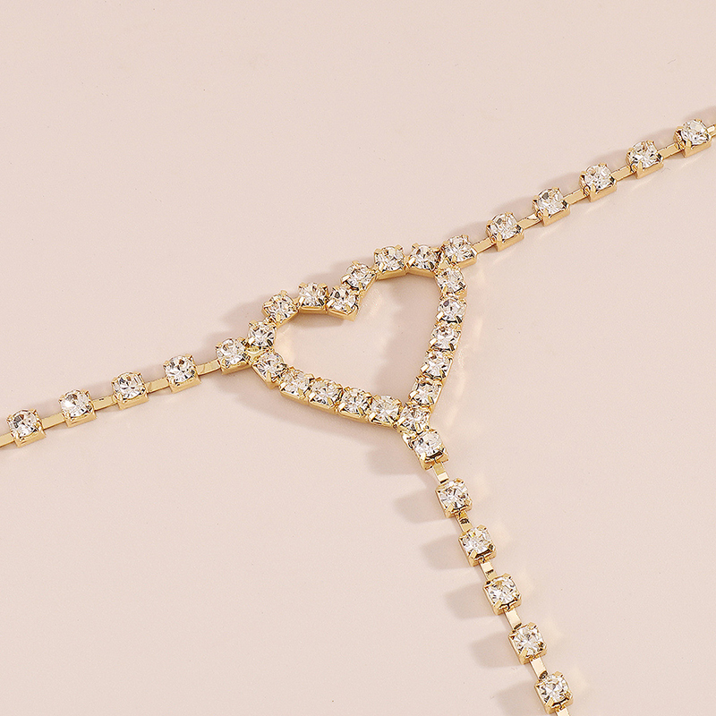 Sparkling Heart Geometric Waist Chain