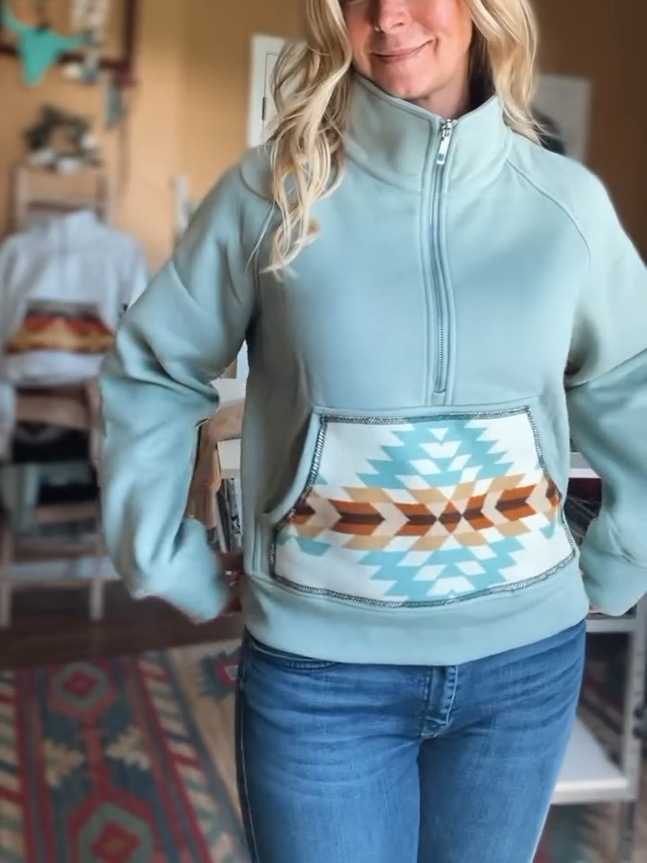 Western Half-Zip Pullover