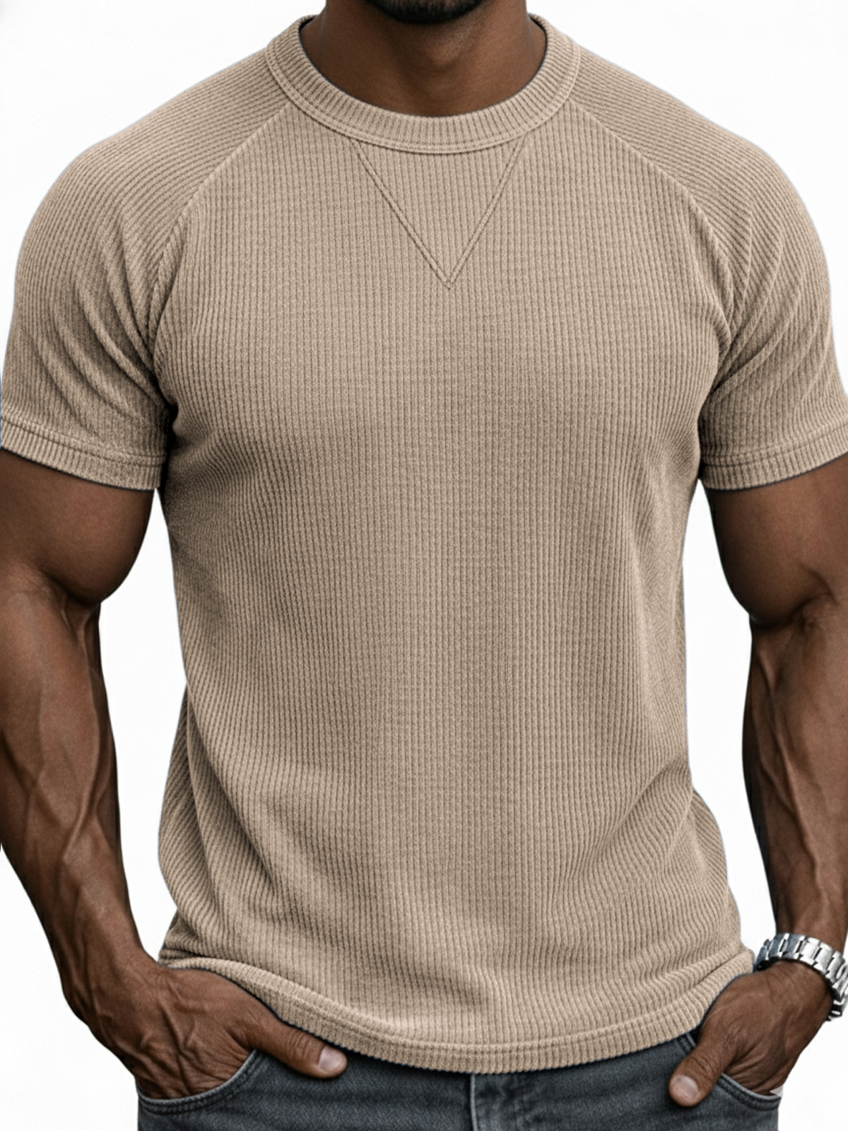 Corduroy Ribbed Patchwork Pullover Top