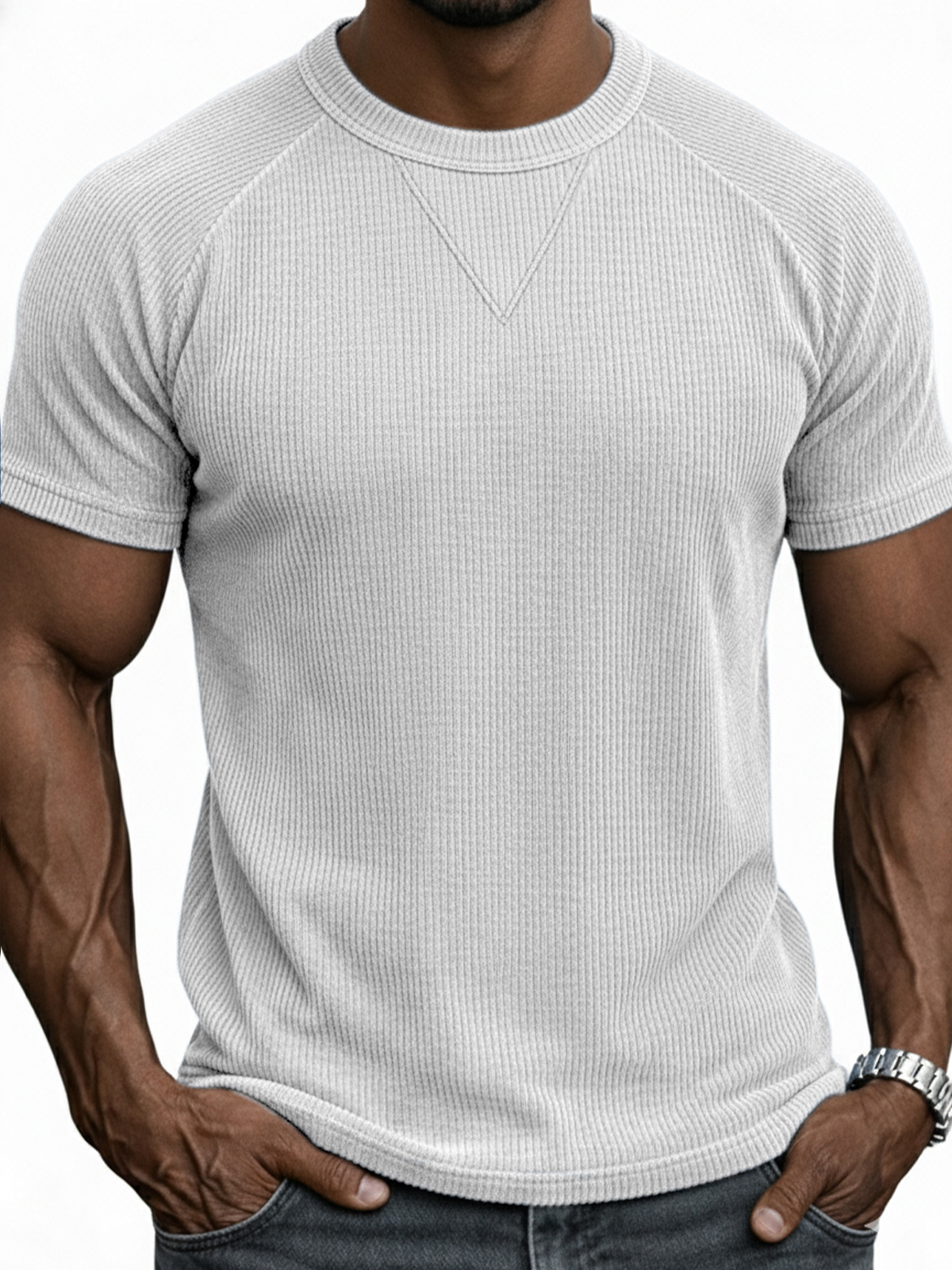 Corduroy Ribbed Patchwork Pullover Top