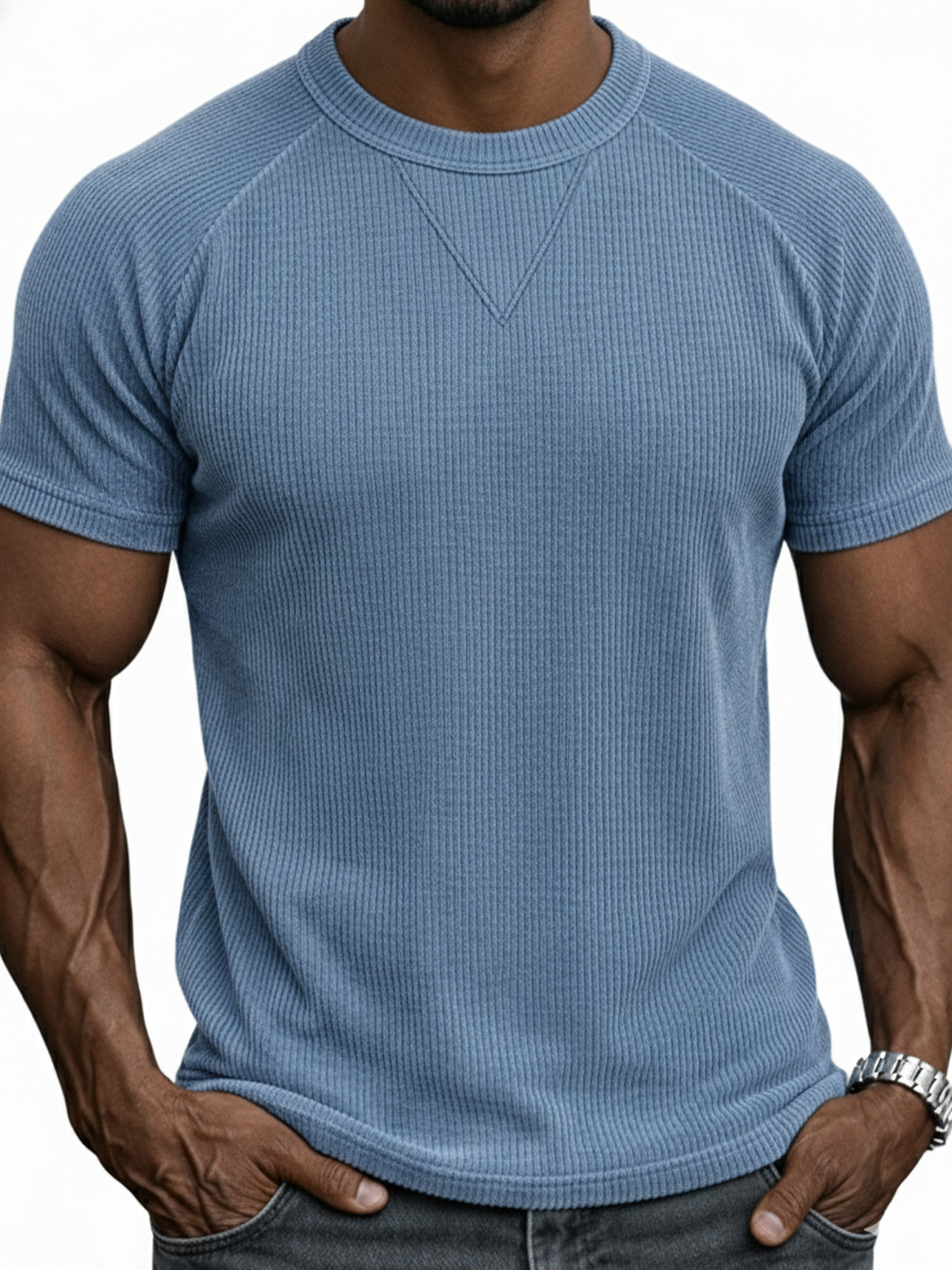 Corduroy Ribbed Patchwork Pullover Top