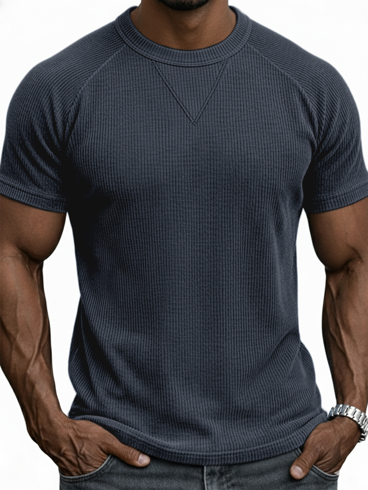 Corduroy Ribbed Patchwork Pullover Top