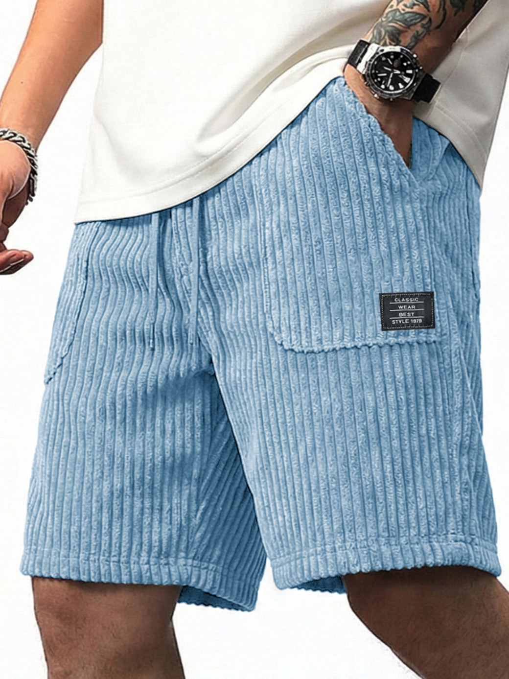 Men's Fashion Retro Multi-Pocket Loose Shorts
