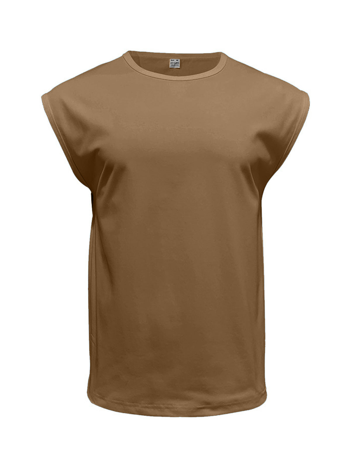 Men's Summer Round Neck Solid Color Sleeveless Tank Top T-Shirt