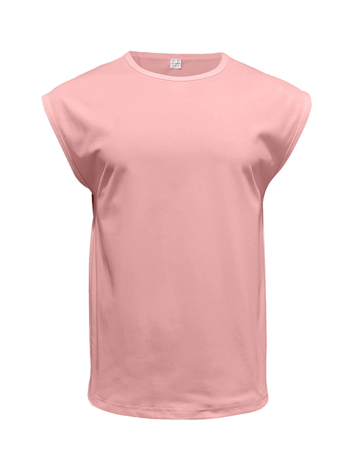 Men's Summer Round Neck Solid Color Sleeveless Tank Top T-Shirt