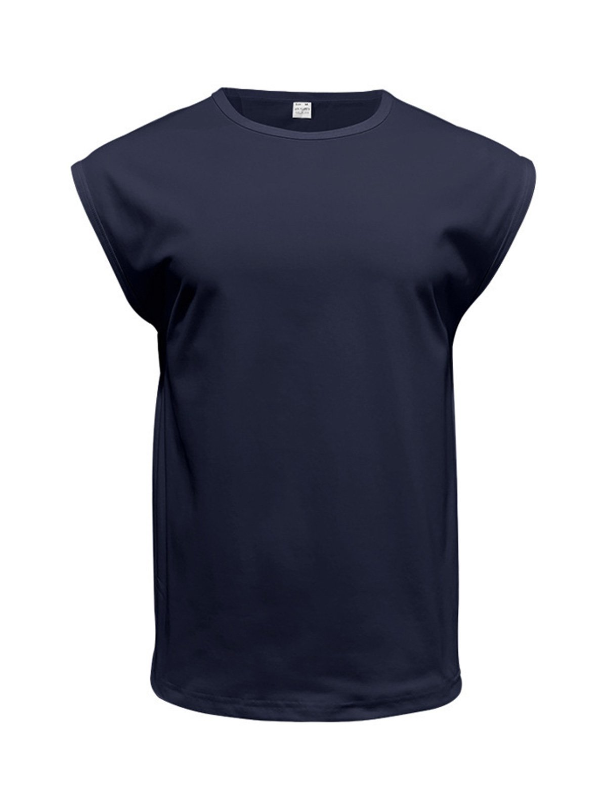 Men's Summer Round Neck Solid Color Sleeveless Tank Top T-Shirt