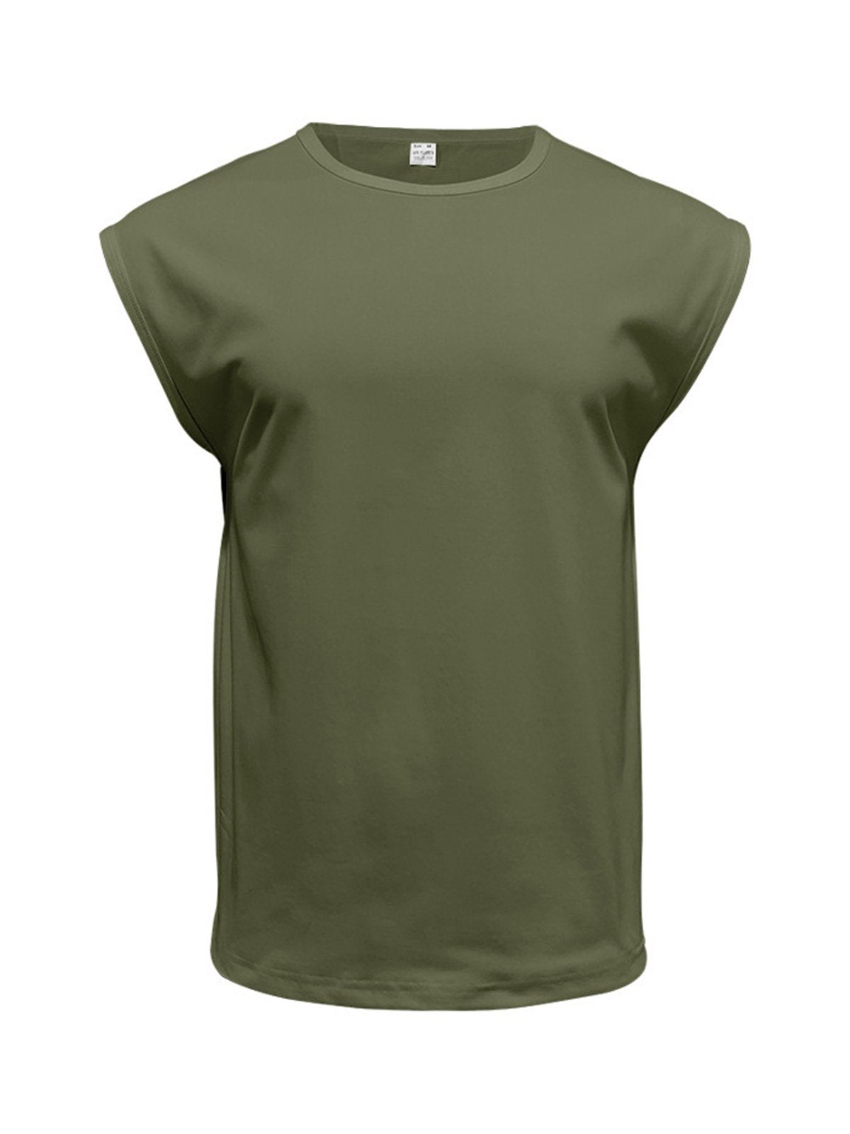 Men's Summer Round Neck Solid Color Sleeveless Tank Top T-Shirt