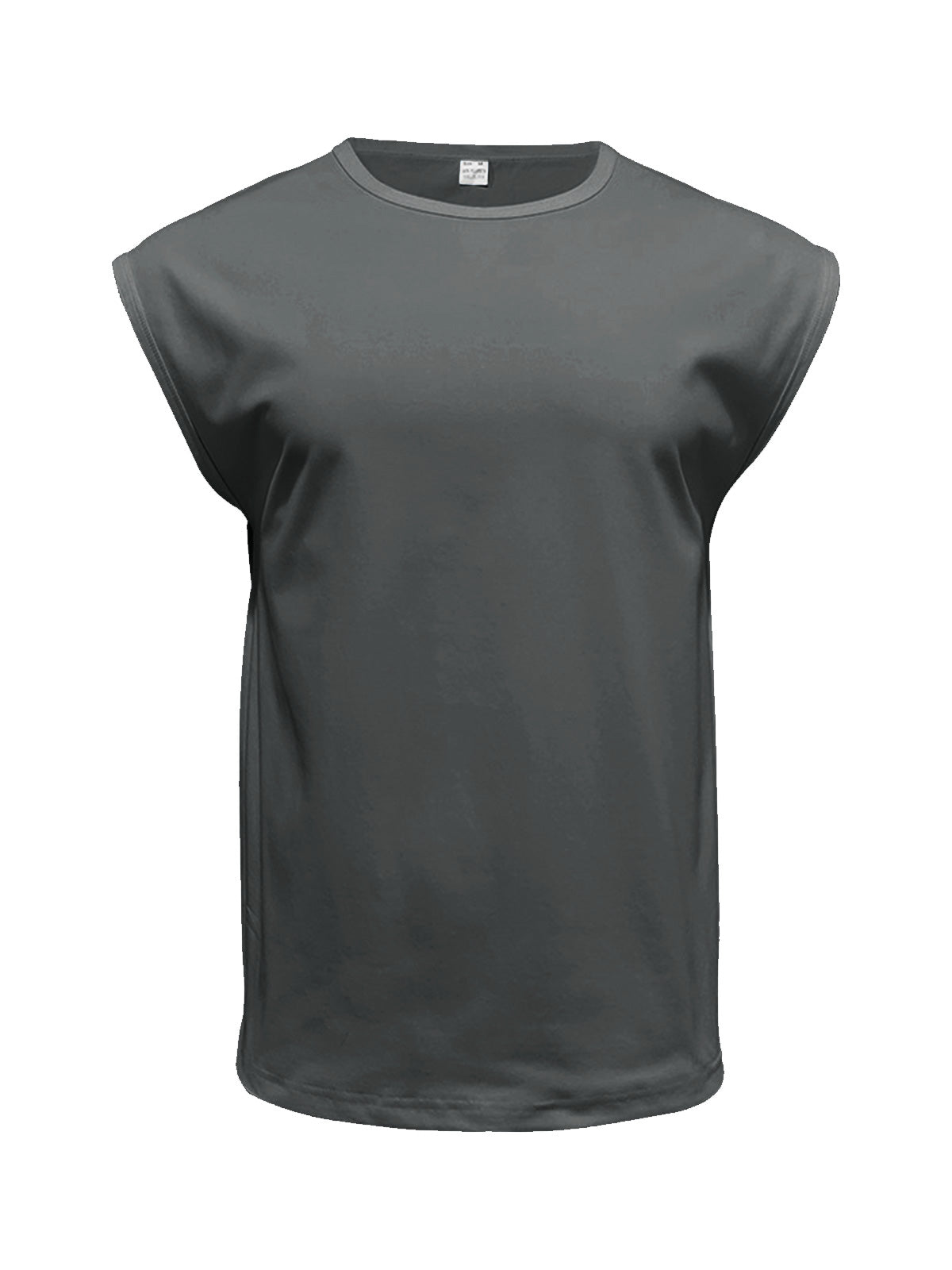 Men's Summer Round Neck Solid Color Sleeveless Tank Top T-Shirt