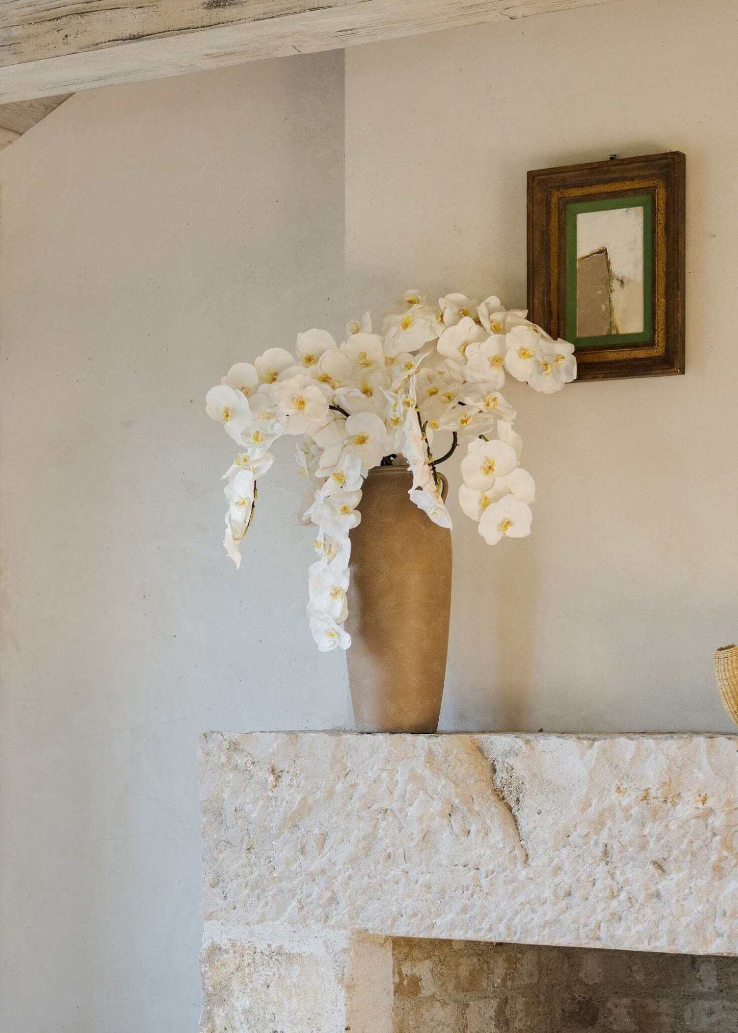 Large White Faux Orchids - 44