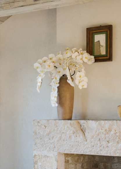 Large White Faux Orchids - 44