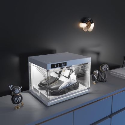 Last Day New Product Trial Sale 75% OFF（Free shipping on orders over $14.99）✨ Shoe Organizer LED Smart Control,Auto-Shoe Boxes Clear Plastic Stackable for Sneaker Display Case and Collection Crate,Auto-Opening Shoe Storage Box