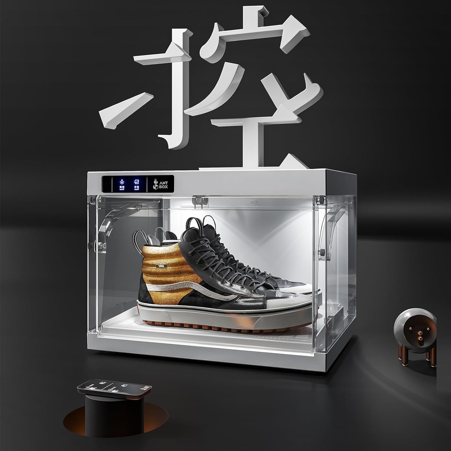 Last Day New Product Trial Sale 75% OFF（Free shipping on orders over $14.99）✨ Shoe Organizer LED Smart Control,Auto-Shoe Boxes Clear Plastic Stackable for Sneaker Display Case and Collection Crate,Auto-Opening Shoe Storage Box