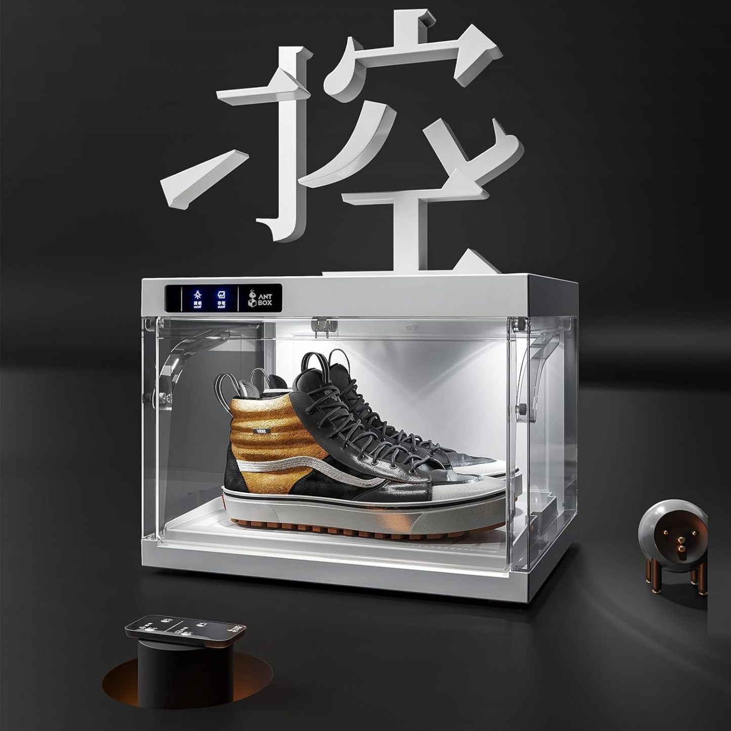 Last Day New Product Trial Sale 75% OFF（Free shipping on orders over $14.99）✨ Shoe Organizer LED Smart Control,Auto-Shoe Boxes Clear Plastic Stackable for Sneaker Display Case and Collection Crate,Auto-Opening Shoe Storage Box