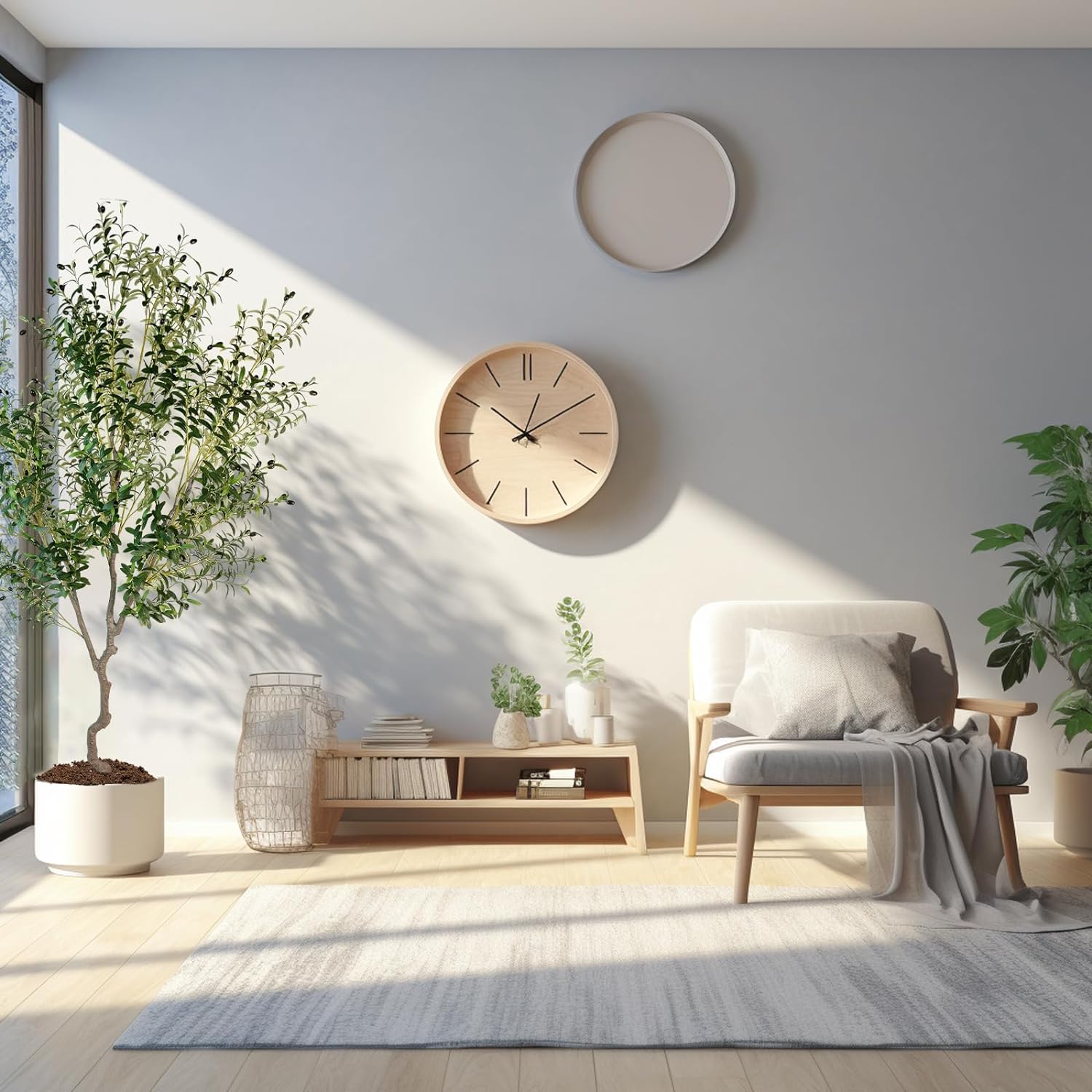 Artificial Tree Faux Olive Tree 8ft(92in,3200leaves) Tall Fake Olive Plant in Pot Fake Silk Tree Faux Plants Indoor