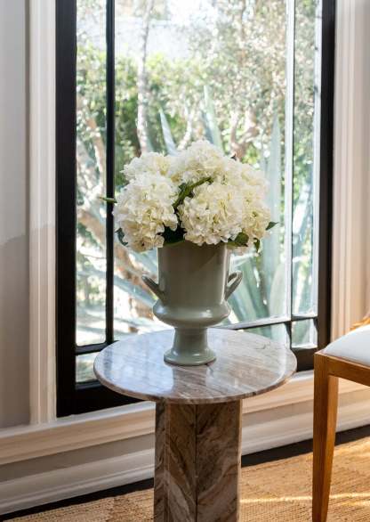 Real Touch Hydrangea in Talc White  - 18