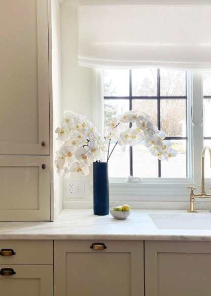Large White Faux Orchids - 44