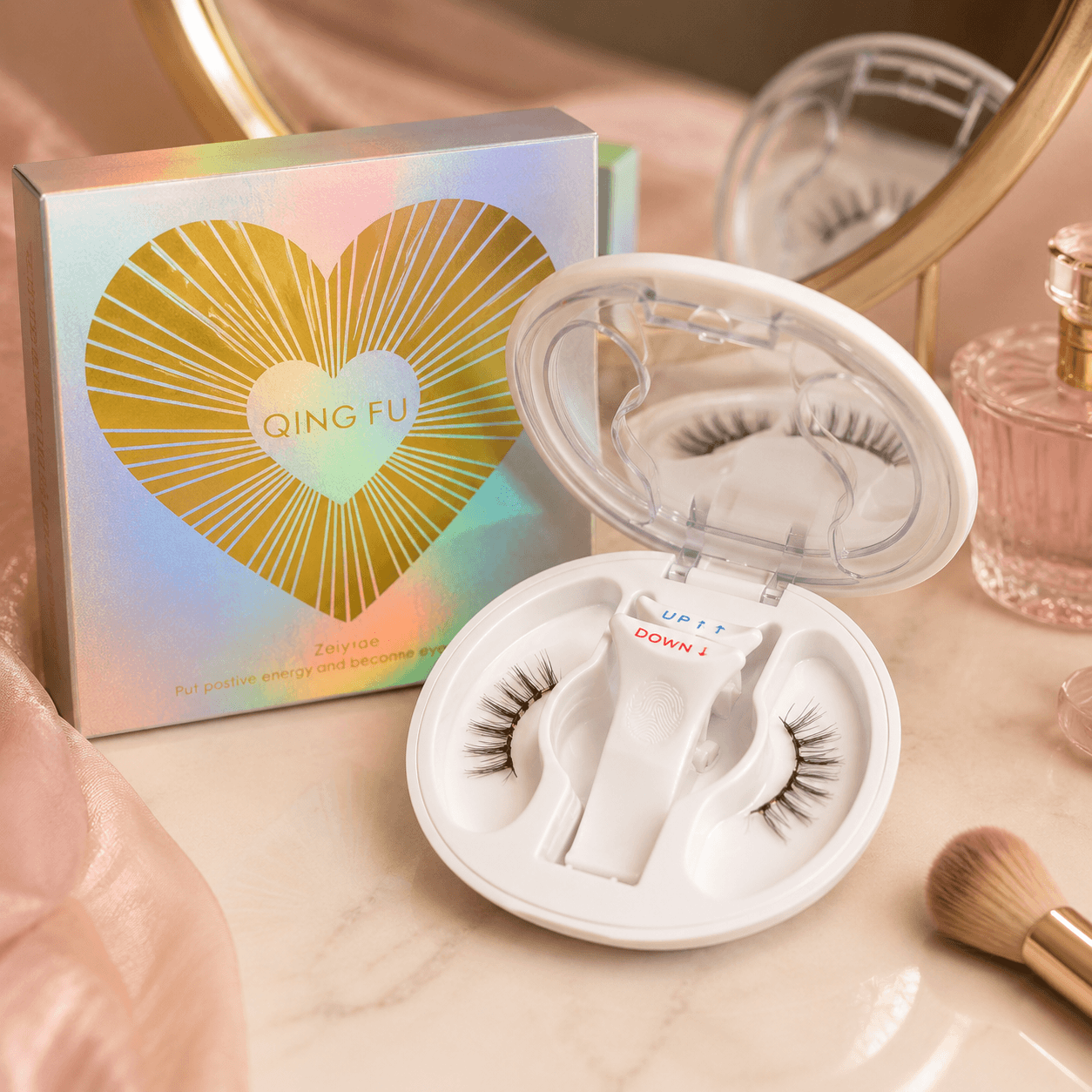 Model 03 Magnetic Eyelashes Kit – Reusable No-Glue False Lashes with Applicator & Storage Case