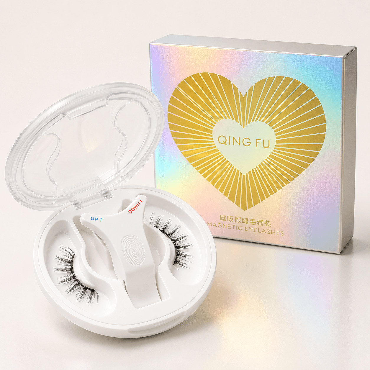Model 03 Magnetic Eyelashes Kit – Reusable No-Glue False Lashes with Applicator & Storage Case