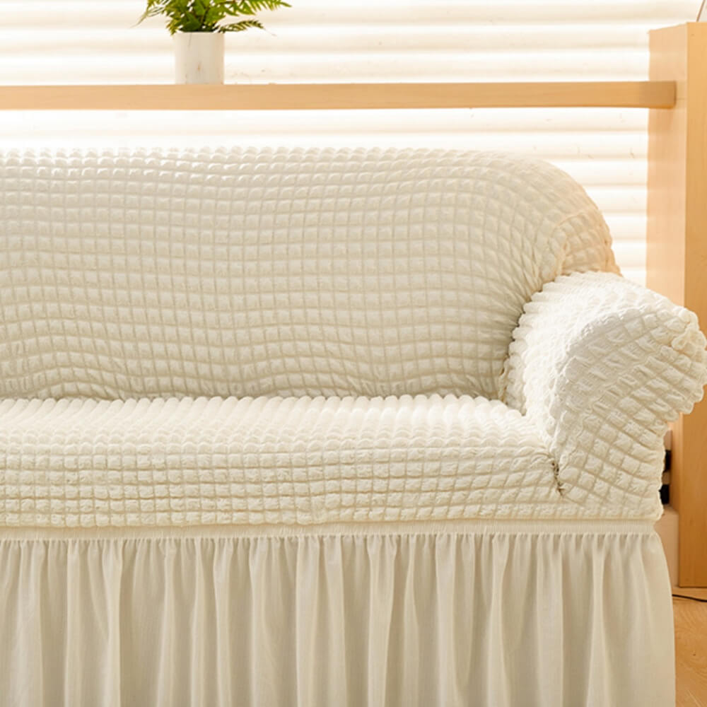 Stretch sofa cover all-inclusive universal models, bubble yarn sofa cover, anti-cat scratch four seasons universal