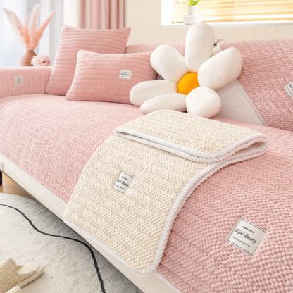 Corduroy sofa cushions for all seasons, suitable for L-shaped sofa, cushions thickened plush back towel cover cloth