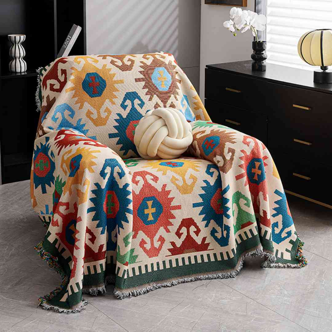 Camping cushion single sofa a whole full cover non-slip sofa cushion blanket table cushion multifunctional use