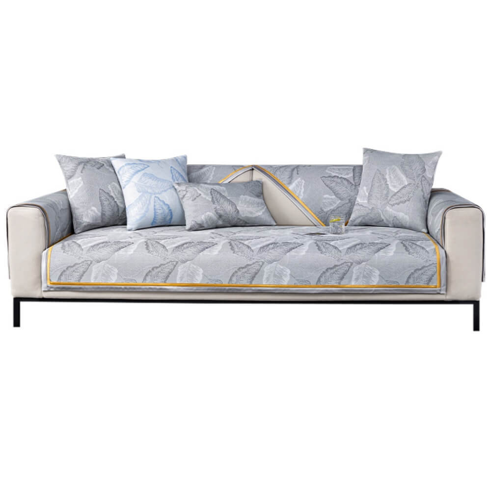 Cooling Ice Silk Sofa Cushion for Summer, Non-slip Luxurious and Refreshing Seat Pad, Skin-friendly and Comfortable.